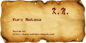 Kurz Natasa névjegykártya